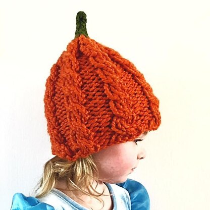 Chunky Cable Pumpkin Hat