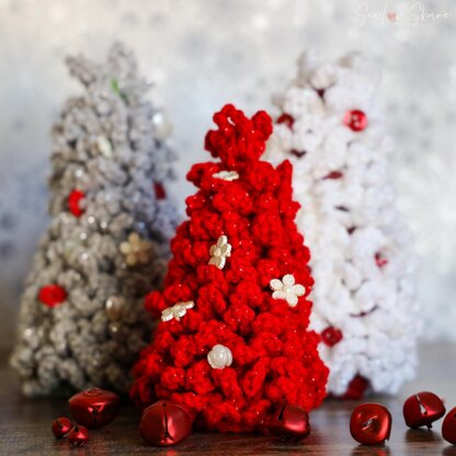 Adjustable Douglas Fir Crochet Christmas tree trio – Beginner Guide & Pattern