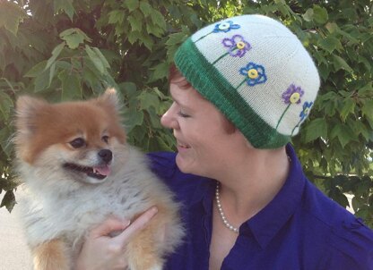 Coming Up Daisies: a Knitted and Embroidered Hat