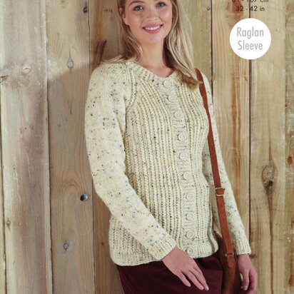 Cardigan & Sweater in King Cole Fashion Aran - 5590 - Downloadable PDF