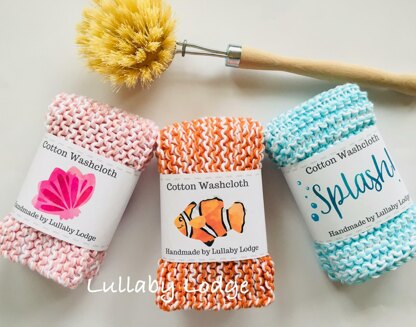Splashtime Knitted Washcloths