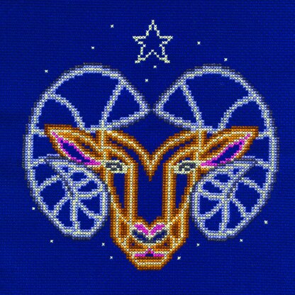 DMC Aries Cross Stitch Kit - 7in