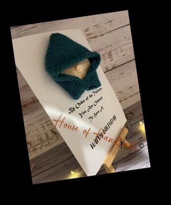 Hooded Knit and Print Knitting Pattern Make Your Own Card PDF Instant Download