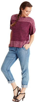 Little Stripes Top in BC Garn Tussah Tweed - 2413BC - Downloadable PDF