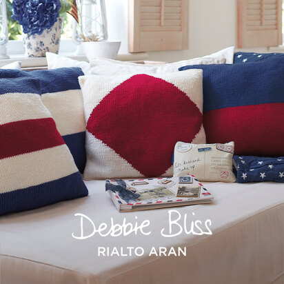 Maritime Cushions -  Knitting Pattern for Home in Debbie Bliss Rialto Aran