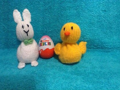 Easter Bunny and Chick Choc Kinder Egg Covers