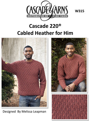 Men's Aran Sweater Pattern / Sweater Pattern / Men's Sweater