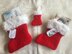 Easy Garter Stitch Christmas Stockings Gift Card Money & Tag DK Knitting Pattern