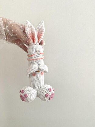 Cute Easter Bunny Penis funny crochet toy