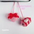 Bee and Heart with Bow car hanger crochet pattern, Bee mine charm car decor, Coquette heart crochet, Valentine keychains, Girly accessories