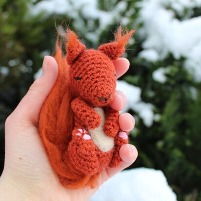 Baby Red Squirrel Amigurumi Pattern