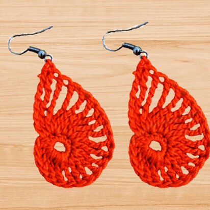 Crochet Orange earrings 2