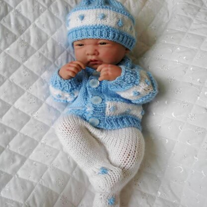 Knitting Pattern for 10&15 inch Dolls, Cardigan, leggings and Hat