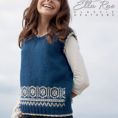 Allie Vest in Ella Rae Classic Heathers - E18-06 - Downloadable PDF - knitting pattern