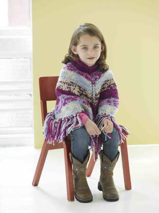 Playful Poncho in Lion Brand Vanna's Choice and Vanna's Choice Baby - 90030AD