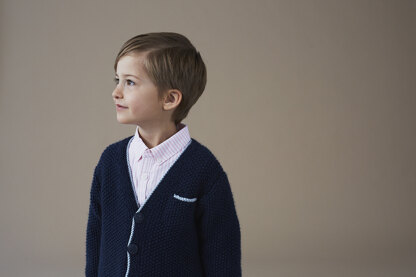 Nate Jacket - Knitting Pattern For Boys in Debbie Bliss Cashmerino Aran