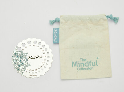 KnitPro Sterling Silver Plated Metal Needle Gauge
