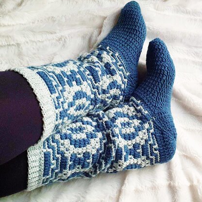 Baltic Winds Slouchy Socks