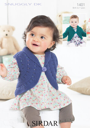 Waistcoat and Cardigan in Sirdar Snuggly DK - 1401 - Downloadable PDF