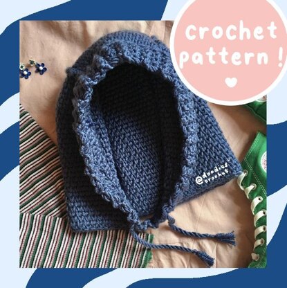 Crochet Drawstring Hood PDF Pattern