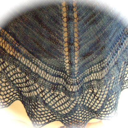 BEYOND THE BLUE HORIZON Lace-Edged Shawl - knitting pattern
