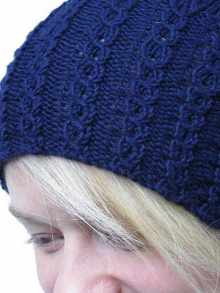 Faux Cable Slouchy Hat