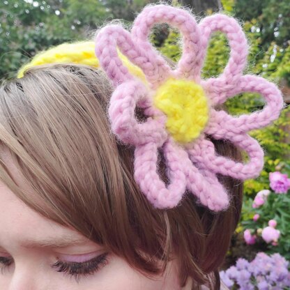 Daisy Head Band Knitting Pattern