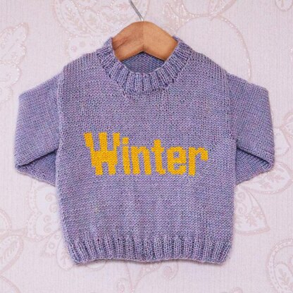 Intarsia - Winter Moniker Chart - Childrens Sweater