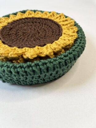 Sunflower coaster set