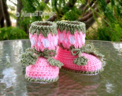 Crochet Blossom Toddler Booties