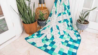Granny Square Snowflake Blanket