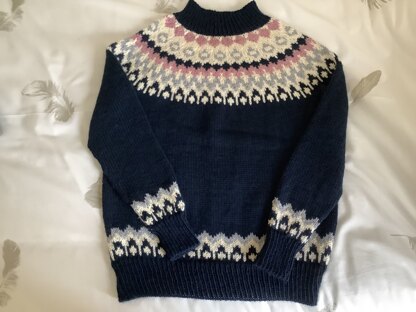 Fairisle yolked Aran Sweater