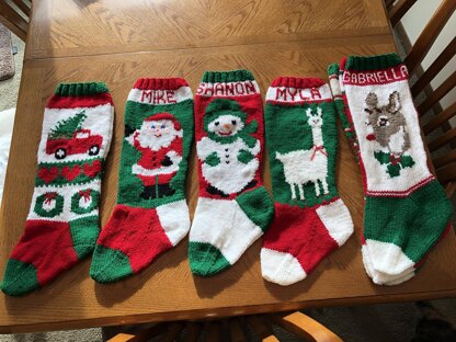 Llama Christmas stocking