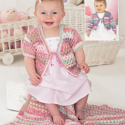 Cardigans and Blanket in Sirdar Snuggly Baby Crofter DK - 1439 - Downloadable PDF