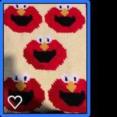 Crochet c2c Elmo Blanket