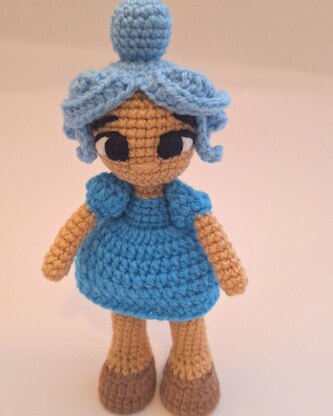 Blue Rainbow Crochet Doll 3 Levels in 1