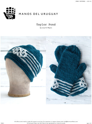 Taylor Pond Hat & Gloves in Manos del Uruguay Clasica Wool