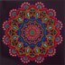 Crystal Art Purple Mandala, 18x18cm Card Diamond Painting Kit