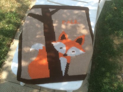 Fox baby discount blanket knitting pattern