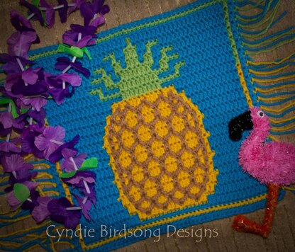 Tootie Fruity Overlay Mosaic square: Pineapple