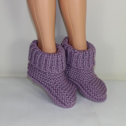 Rib Cuff Super Chunky Slipper Boots