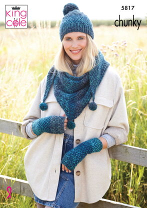 Accessories Knitted in King Cole Autumn Chunky - 5817 - Downloadable PDF