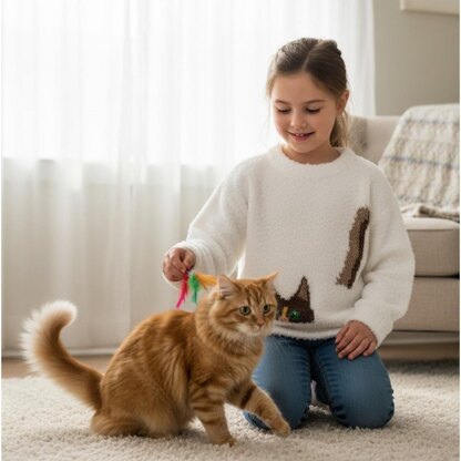 Cat in the snow sweater