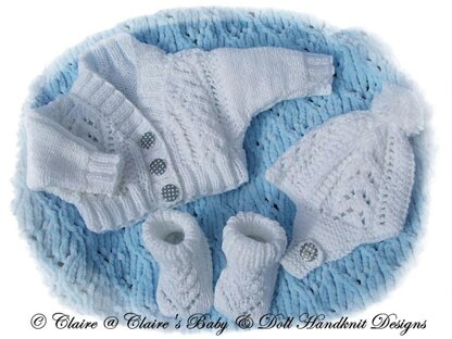 Six Patterns for New Baby Cardigan Gift Sets