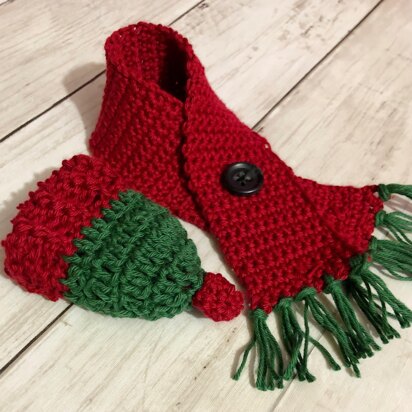 Holiday Wine Bottle Scarf & Hat Cozy