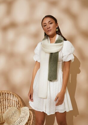 Ombre Scarf  in Rowan Kidsilk Haze - RM004-00011-UK - Downloadable PDF