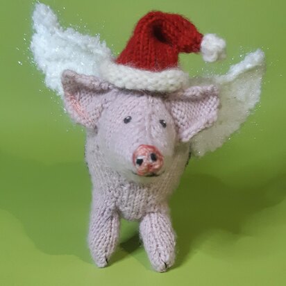 Flying Christmas pig