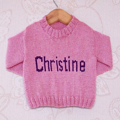 Intarsia - Christine Moniker Chart - Childrens Sweater