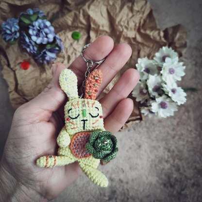 Miniature Bunny with Cabbage