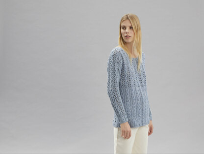 Suki Jumper - Knitting Pattern For Women in Debbie Bliss Cotton Denim DK